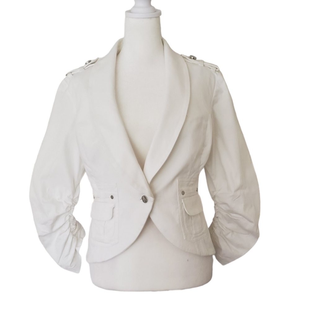 Marciano White Blazer 3/4 Sleeves Size S